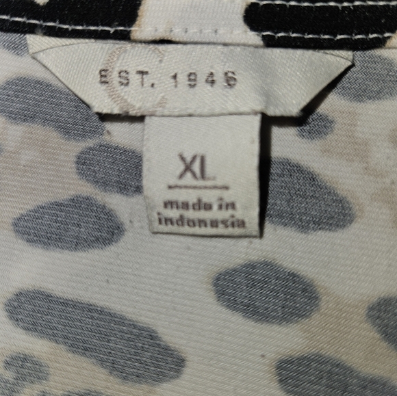 Cato Womans Long Sleeve Cheetah Print Blouse Size Xl - Picture 9 of 11